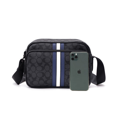 Bolsa Casual para Hombre con Diseño de Letras y Cuadros Pequeños - Image 8