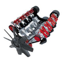 Modelo de Motor V8 para Experimentos de Física - Secundaria