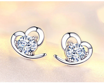 Aretes de Corazón con Zircón - Image 9