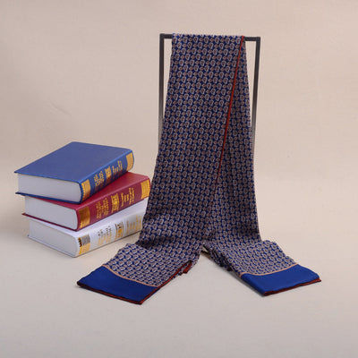 Bufanda de Seda Reversible para Hombre - Elegancia Dual - Image 6