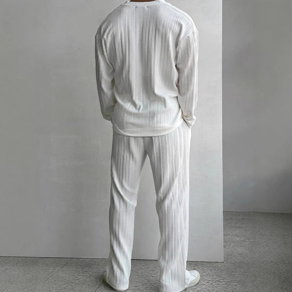 Traje Casual de Dos Piezas con Camisa de Manga Larga