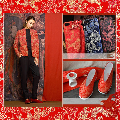 Tela de Brocado Seda Auténtica para Traje Tang Antiguo y Cheongsam - Artesanía DIY - Image 25