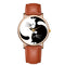 Reloj de Diseño Minimalista Gato Blanco y Negro