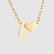Simple Heart-shaped Letter Pendant Women's Dorado-plated Necklace Clavicle Chain Dorado L
