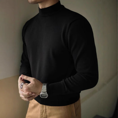 Suéter Modal Cuello Mocko Ajustado para Hombre - Image 5