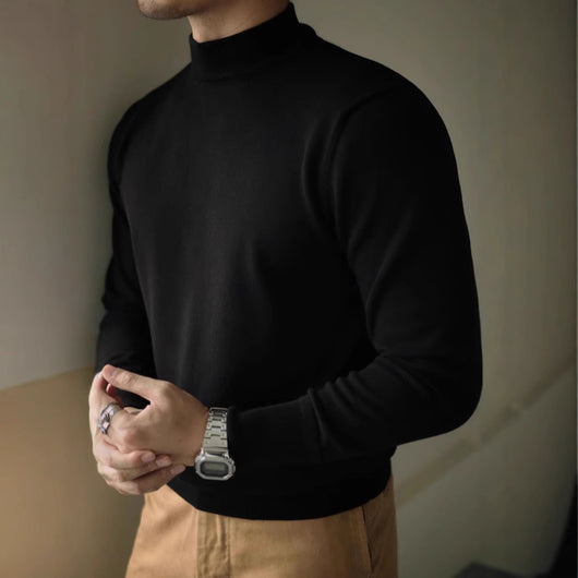 Suéter Modal Cuello Mocko Ajustado para Hombre - Image 5