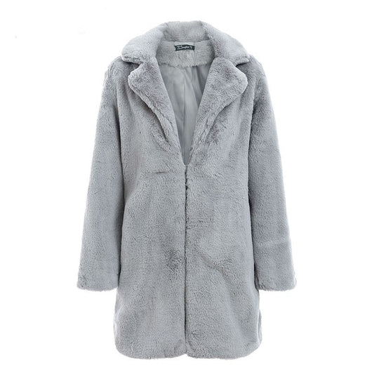 Abrigo de Pelaje Sintético para Mujer Estilo Urbano - Image 7