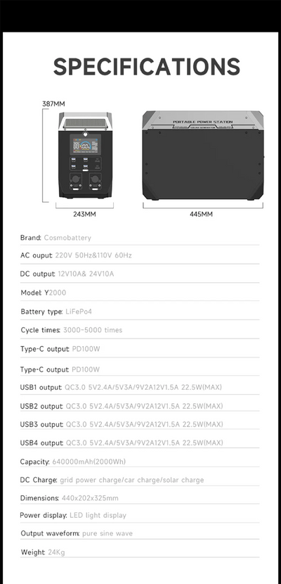 Generador Portátil 2000W 200V - Energía Móvil para Exterior - Image 13