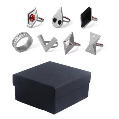 Juego de Anillos de Nogal Negro Exquisito - Image 4
