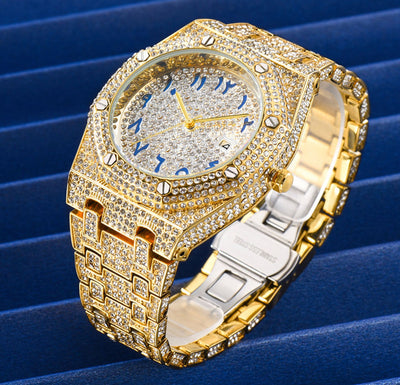 Reloj Hombre Resistente al Agua con Calendario y Cristales Brillantes - Image 11