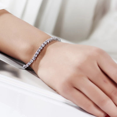 Pulsera de Plata S925 Cadena de Tenis 17-19cm Largo Ajustable - Image 3