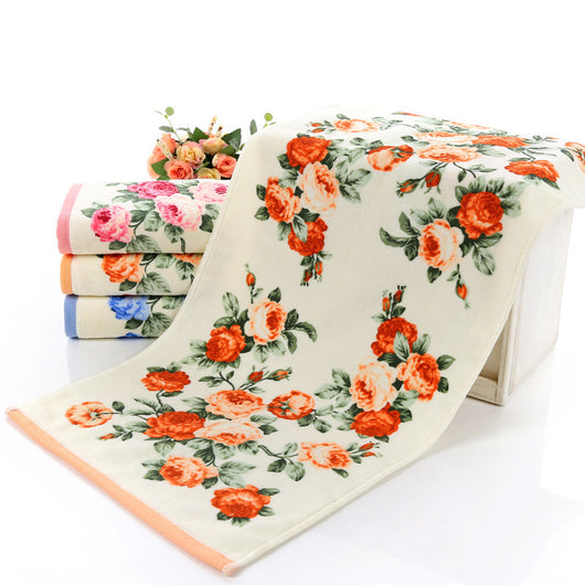 Toalla de Baño Algodón con Estampado de Peonía - Image 8