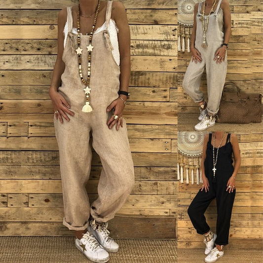Jumpsuit Holgado de Talla Grande para Otoño e Invierno