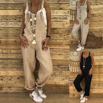 Jumpsuit Holgado de Talla Grande para Otoño e Invierno