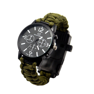 Reloj de Supervivencia Multifuncional LED Impermeable con Cordón Paracaídas - Image 9