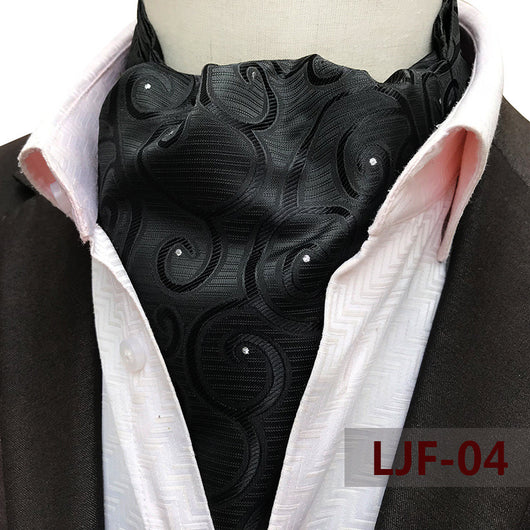 Bufanda Jacquard de Poliéster Estilo Británico para Hombre - Image 9