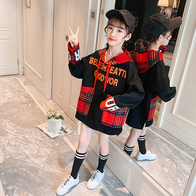 Sudadera con Capucha y Estampado de Letras Coreanas para Niños - Image 4