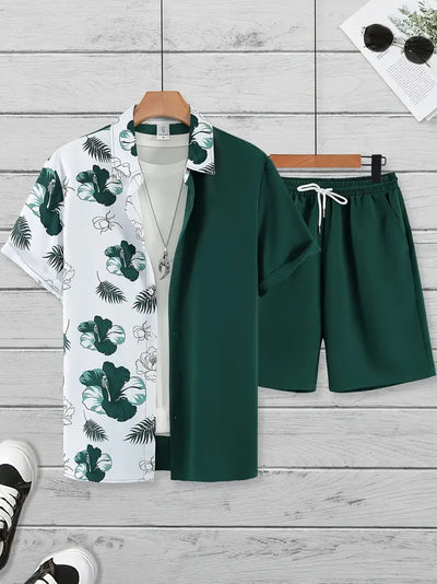 Traje Hawaiano Hombre 3D Estampado Manga Corta - Image 6