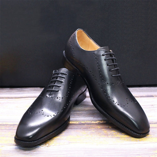 Zapatos Oxford de Cuero Grabados para Hombre - Estilo Brogue Británico - Image 12