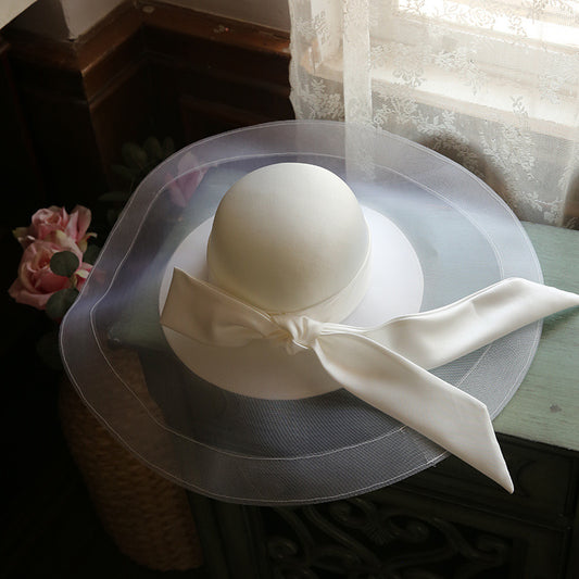 Sombrero Elegante para Sesión de Fotos de Novia
