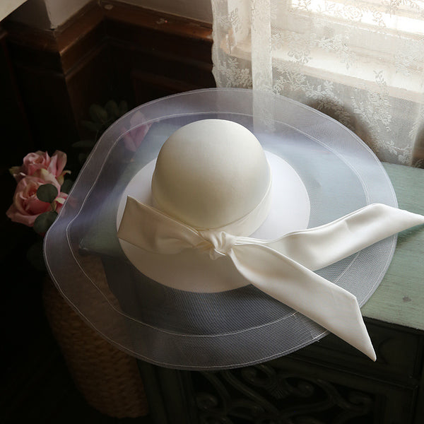 Sombrero Elegante para Sesión de Fotos de Novia