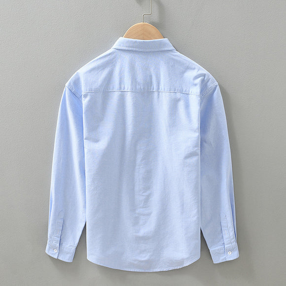 Camisa Oxford de Manga Larga para Hombre - Casual y Versátil