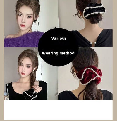 Aro para Cabello de Terciopelo Vintage - Elástico de Lujo Clásico - Image 9