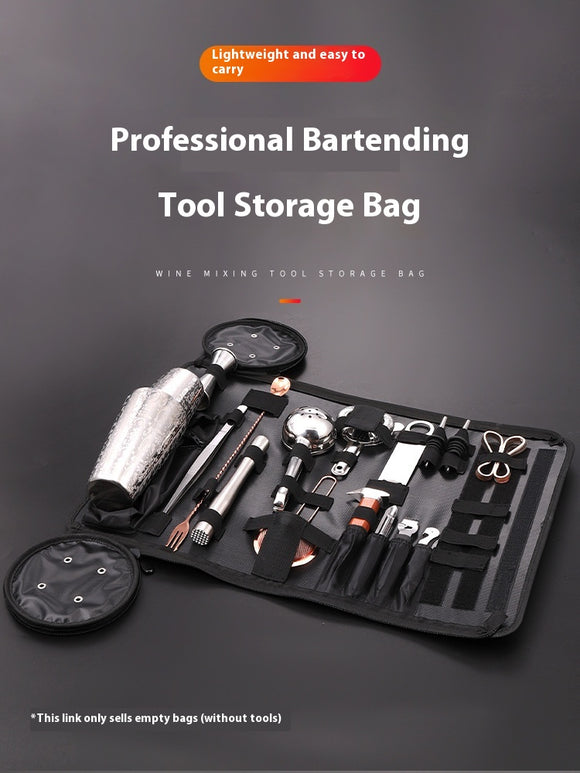 Set Profesional de Coctelería con Bolsa de Almacenamiento Acero Inoxidable