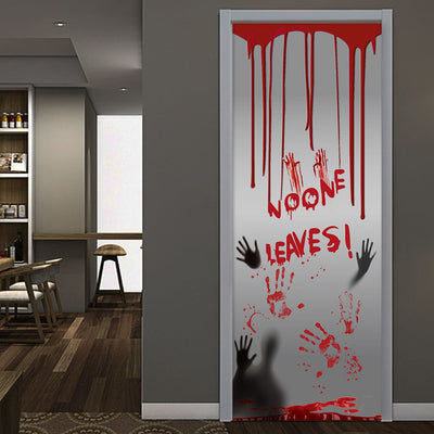 Adhesivo Decorativo Huella de Sangre y Fantasma para Puerta - Decoración Halloween - Image 6