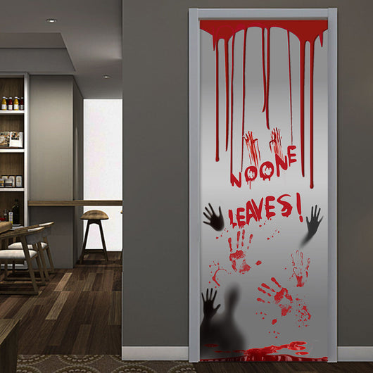 Adhesivo Decorativo Huella de Sangre y Fantasma para Puerta - Decoración Halloween - Image 6