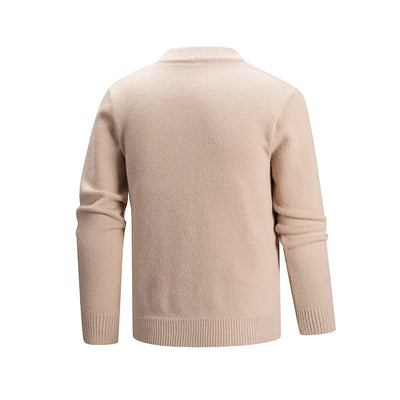 Suéter Casual de Cuello Alto Medio en Colores Sólidos para Hombre - Image 4