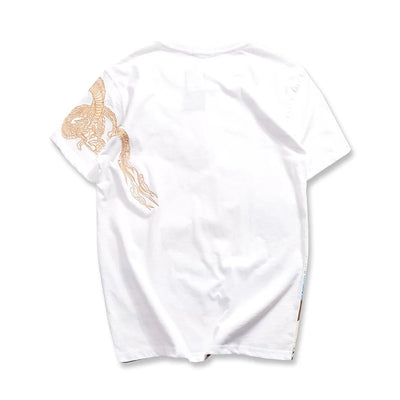 Camiseta Bordada Suelta Estilo Chino - Comodidad Casual Premium - Image 7
