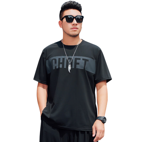 Camiseta Hombre Seda Manga Corta Suelta y Fresca - Estilo Moderno