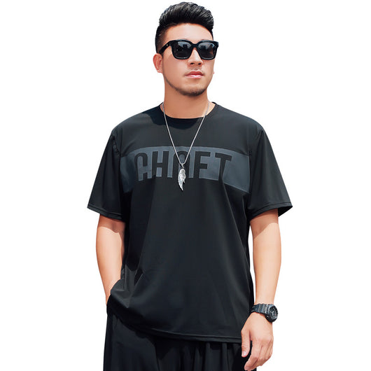 Camiseta Hombre Seda Manga Corta Suelta y Fresca - Estilo Moderno