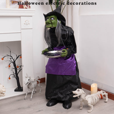 Placa Decorativa Bruja Halloween con Activación por Voz e Inducción Inteligente - Image 2