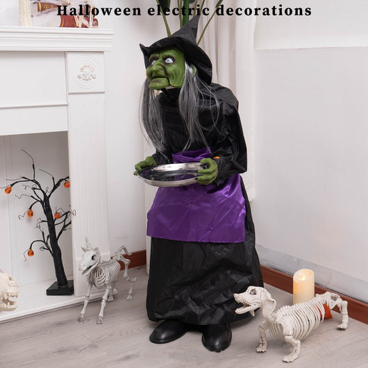 Placa Decorativa Bruja Halloween con Activación por Voz e Inducción Inteligente - Image 2