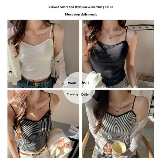 Camiseta Tirantes Rayada con Sostén Acolchado - Lencería Sexy y Cómoda - Image 2