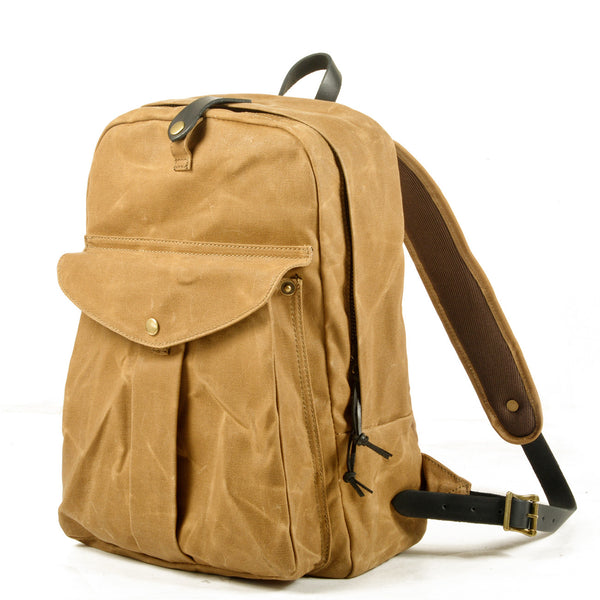 Mochila de Lona Retro con Gran Capacidad para Aventuras al Aire Libre