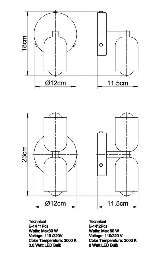 Lámpara de Pared Doble Cabezal Estilo Crema para Dormitorio - Image 11