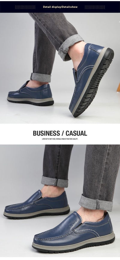 Zapatos Casuales de Cuero Impermeables y Ligeros para Hombre - Image 9