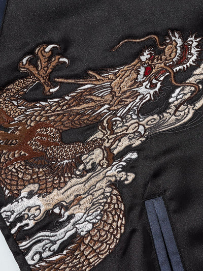 Chaqueta Beisbolera Casual para Hombre con Dragón Divino Bordado - Image 11