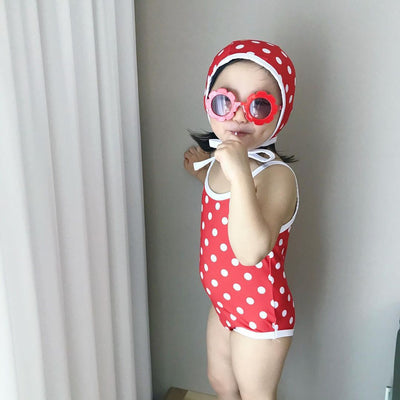 Traje de Baño Enterizo para Bebé Niña con Capucha y Lunares - Image 7