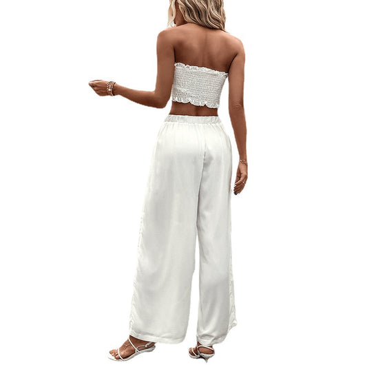 Conjunto Elegante con Chaleco Fruncido y Falda Larga - Image 7