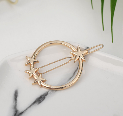 Pasador de Cabello Geométrico Estrella y Luna - Diseño Minimalista Europa América - Image 6