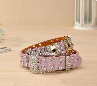 Cinturón Ancho de Moda con Diamantes de Imitación Completos