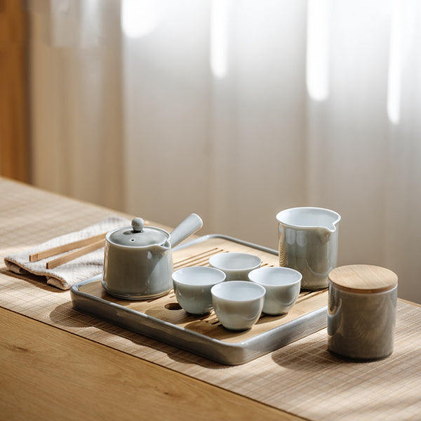Juego de Tetera Japonesa Minimalista Ceniza y Humo - Image 6