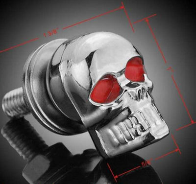 Placa Decorativa de Calavera para Motos Retro - Tornillos de Modificación Clásica - Image 3