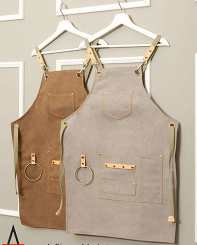 Delantal de Trabajo Vintage Lona y Cuero - Estilo Artesanal - Image 3