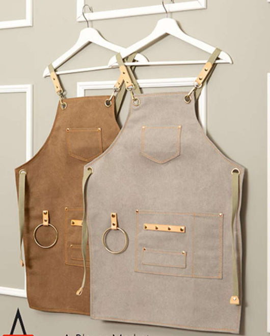 Delantal de Trabajo Vintage Lona y Cuero - Estilo Artesanal - Image 3
