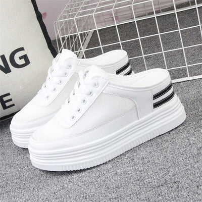 Zapatillas Blancas Transpirables con Malla Hueca para Mujer - Image 12